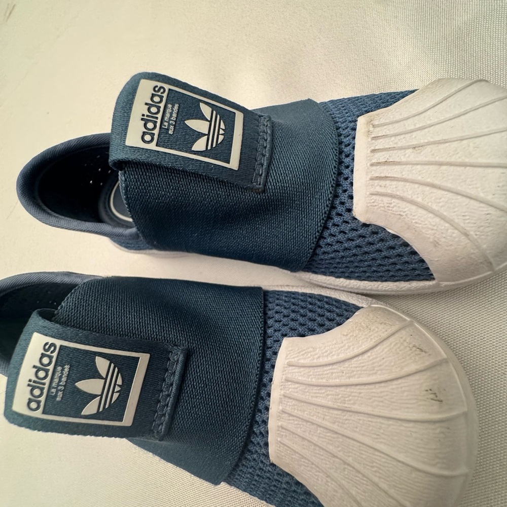 Adidas Kids Blue and White Shoes